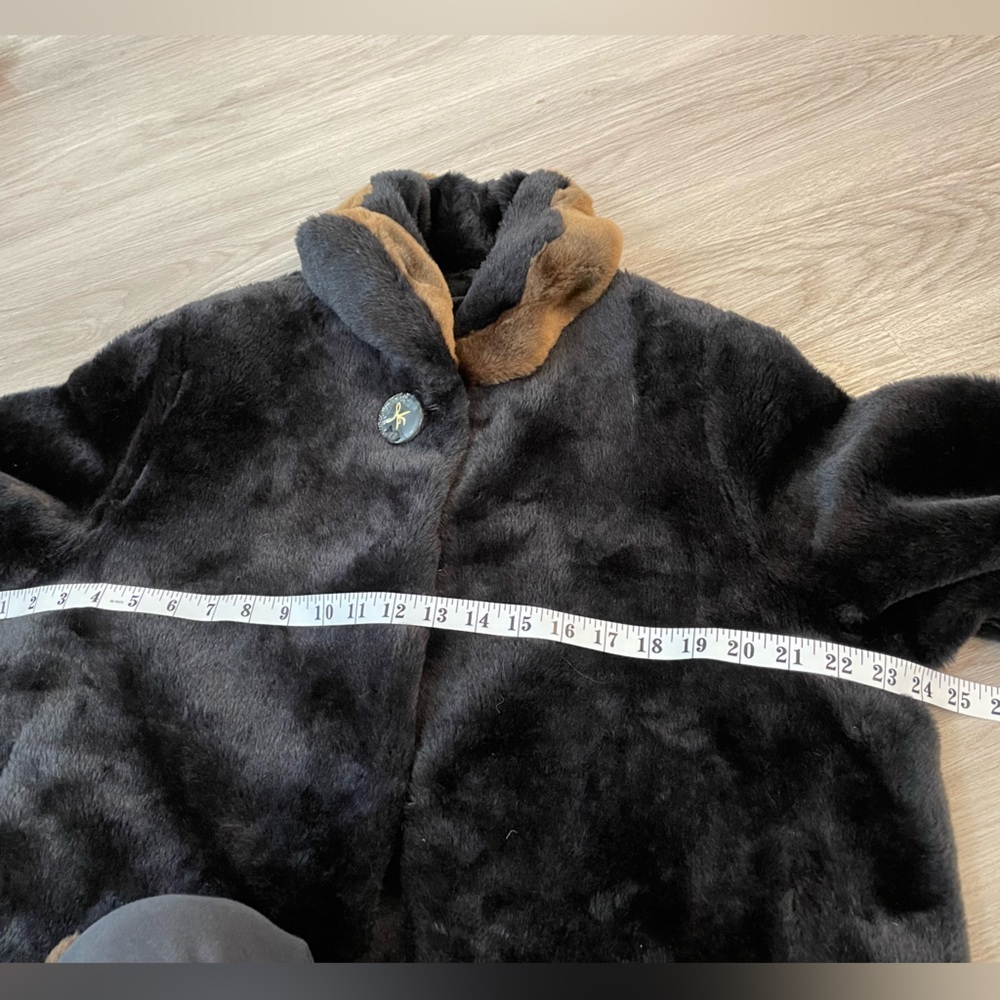NWT - MODEL FRANCE Luxurious Black & Brown Teddy Faur Fur Jacket. - Picture 8 of 12